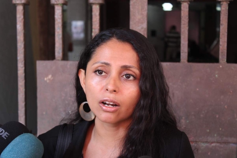 Andrea Acevedo llamó a las participantes a no caer en provocaciones.