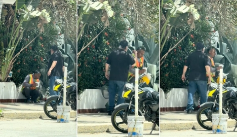 Extranjero en Mazatlán echa a obrero mexicano que almorzaba en la vía pública