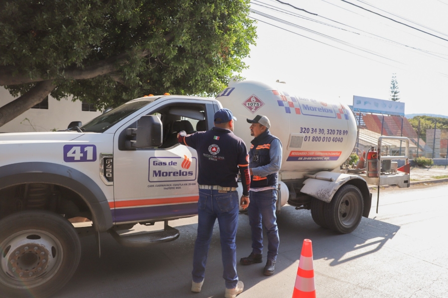 Supervisa gobierno estatal a vehículos que transportan gas para garantizar cumplimiento de la ley