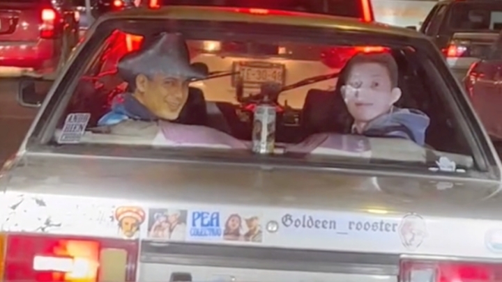 Taxi lleva a Valentin Elizalde y Octavio Ocaña: Usuarios comparten video viral