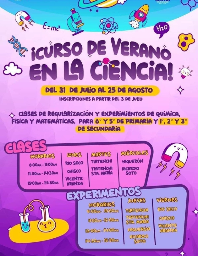 Variada oferta para los niños y niñas se ofrece ya en Jojutla, con motivo de los cursos de verano.