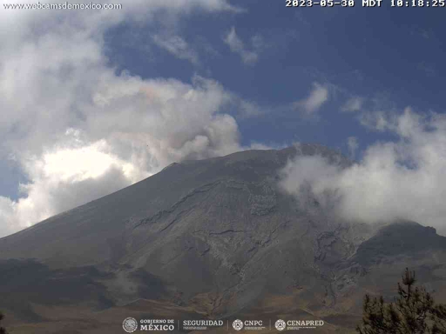 Registran 119 exhalaciones del volcán Popocatépetl; se mantiene semáforo amarillo fase 3