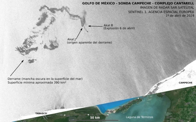 Alerta por derrame de petróleo cerca de plataforma de Pemex en Campeche