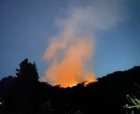 Reportan incendio en predio de Santo Domingo, en Tepoztlán