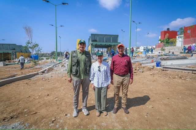Supervisa Margarita Gonz&aacute;lez Saravia construcci&oacute;n del Parque Ra&iacute;ces Ahuatl&aacute;n