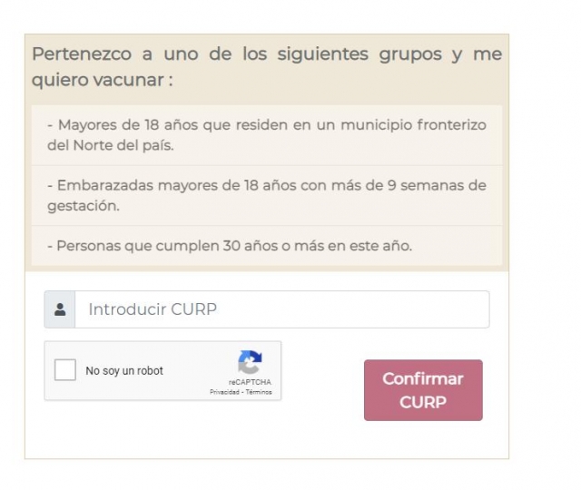 Abren registro en página de vacunación de Salud federal para adultos de 30 años en adelante