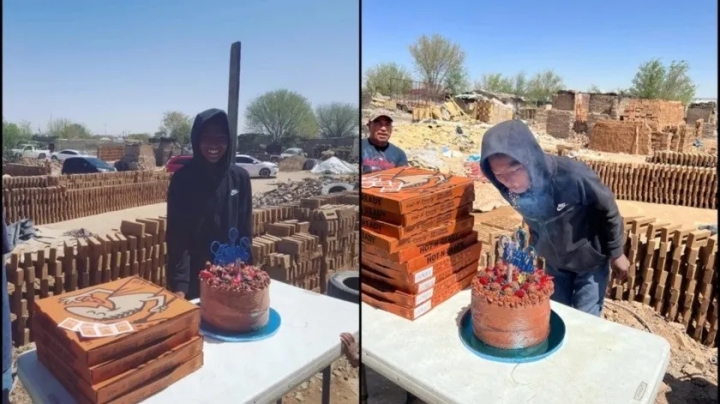 Cumplen sueño de niño que trabaja en las Ladrilleras celebrando su cumpleaños