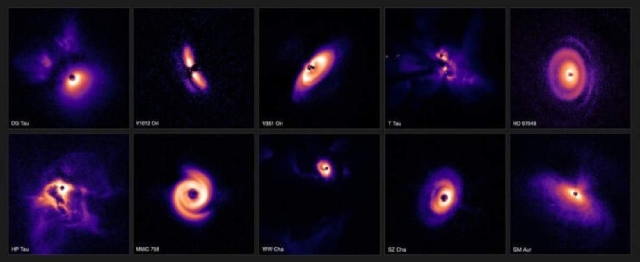 Discos de formación de planetas en tres nubes de la Vía Láctea. 