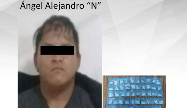 Arrestan a un individuo con droga en Jiutepec