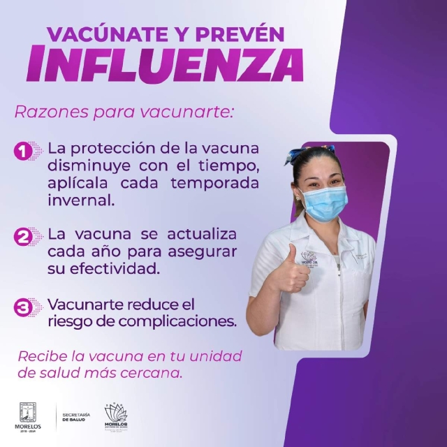 La autoridad de Salud promueve la vacunación como la forma más eficaz de prevenir cuadros graves de la influenza. 