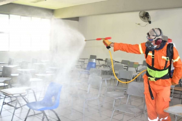 Las instalaciones del Conalep casi están preparadas para el regreso a clases presenciales.