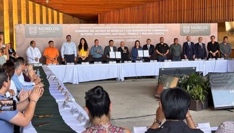 Preside gobernadora firma de convenio de coordinación metropolitana entre gobierno estatal y municipios