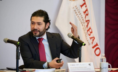 Marath Bolaños López, titular de la STPS. 