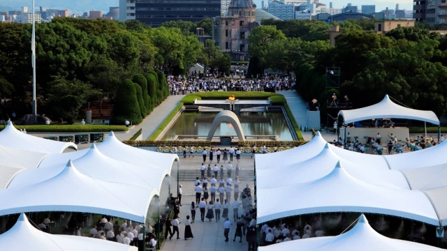 Japón conmemora 76 años de la bomba atómica de Hiroshima.