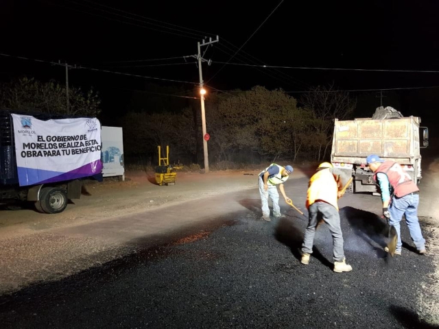 Serán nocturnos trabajos de bacheo en Plan de Ayala