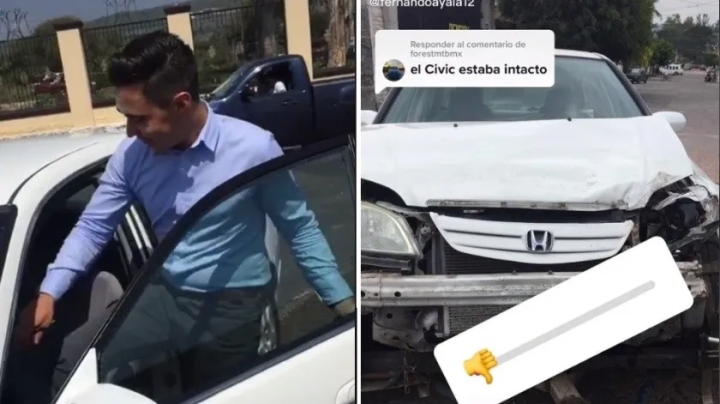 Le dan un auto como regalo de graduación y lo choca el mismo día