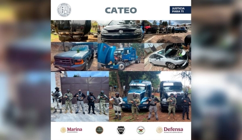 Desmantelan depósito de vehículos robados en Huitzilac