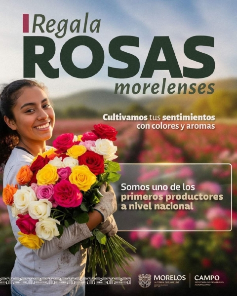 Promueven la rosa morelense para el 14 de febrero 