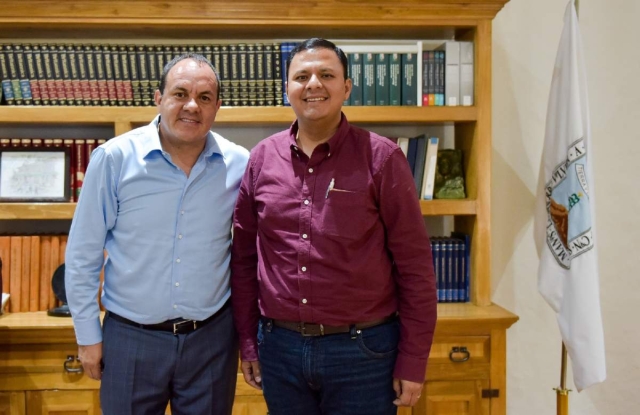 En una reunión con el nuevo delegado de la secretaría del Bienestar en la entidad, el gobernador Cuauhtémoc Blanco le manifestó su disponibilidad para continuar trabajando de manera coordinada en beneficio de los morelenses. 