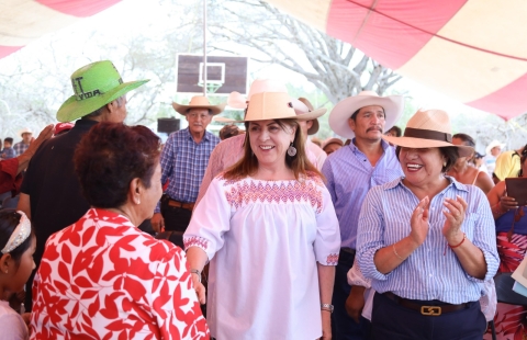 Atestigua Margarita González Saravia ampliación de la red eléctrica de Pitzotlán en Tepalcingo