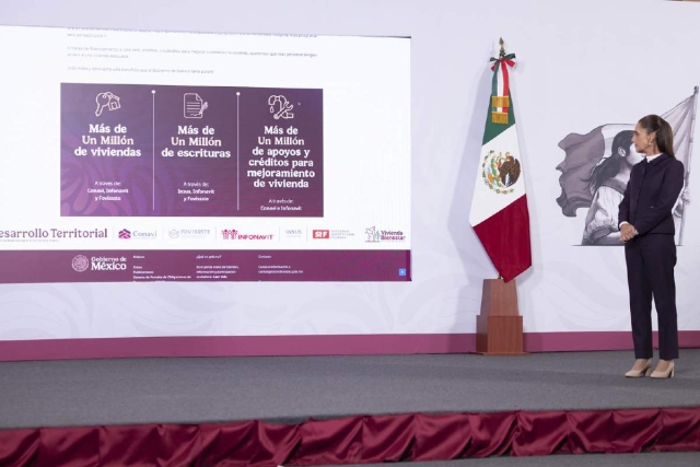 La mandataria federal destac&oacute; que este programa est&aacute; beneficiando a las familias que de otra manera no tendr&iacute;an acceso a adquirir una vivienda. 