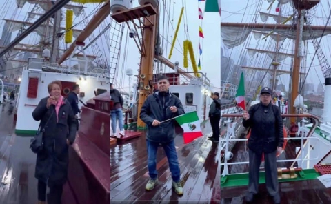 Morenistas promovieron elección judicial desde el Buque Cuauhtémoc antes del choque