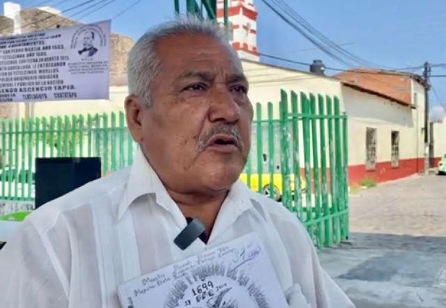 Rosendo Ascencio Tapia, integrante del Comité Pro Municipio de Tetelcingo.