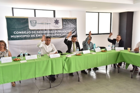 Realizan segunda sesión del Consejo de Seguridad Pública del municipio de Emiliano Zapata