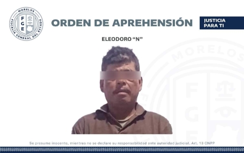 El detenido fue trasladado a Morelos para ser presentado ante un juez, quien en las próximas horas determinará su situación legal. 