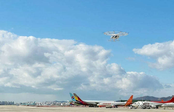 El Taxi volador está aquí, así fue su primera prueba en Corea del Sur