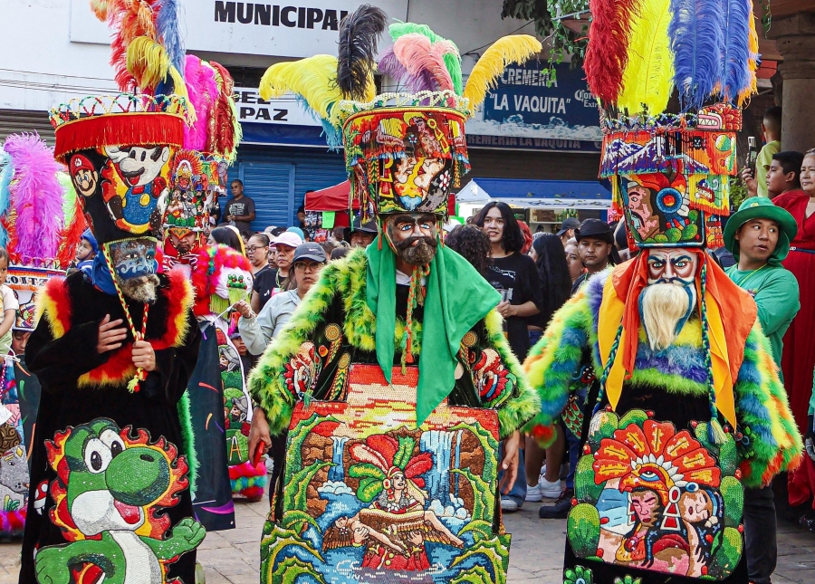 Encuentro de comparsas reúne a más de 900 chinelos en Emiliano Zapata