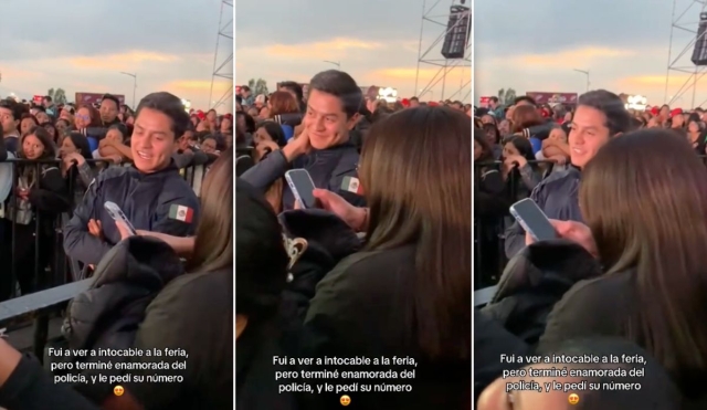 Joven causa sensación al pedirle su número a un guardia en pleno concierto en Puebla: &#039;¡Eso mamona!&#039;