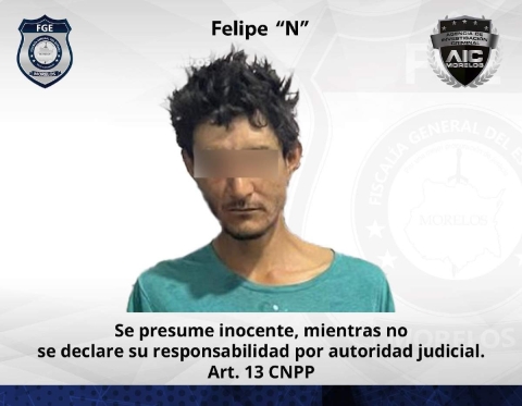 Felipe “N” fue detenido tras una orden de aprehensión, y una autoridad judicial le impuso prisión preventiva como medida cautelar.