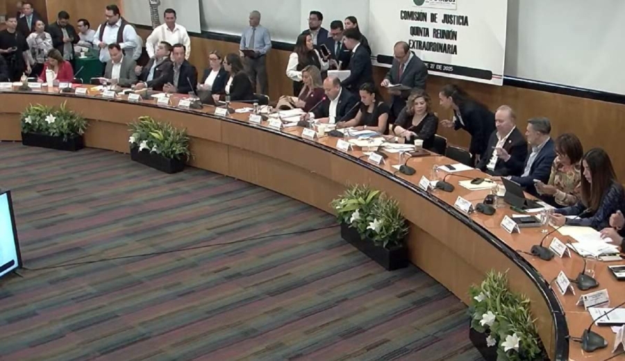Aspecto de la reunión de ayer de la Comisión de Justicia de la Cámara de Diputados. 