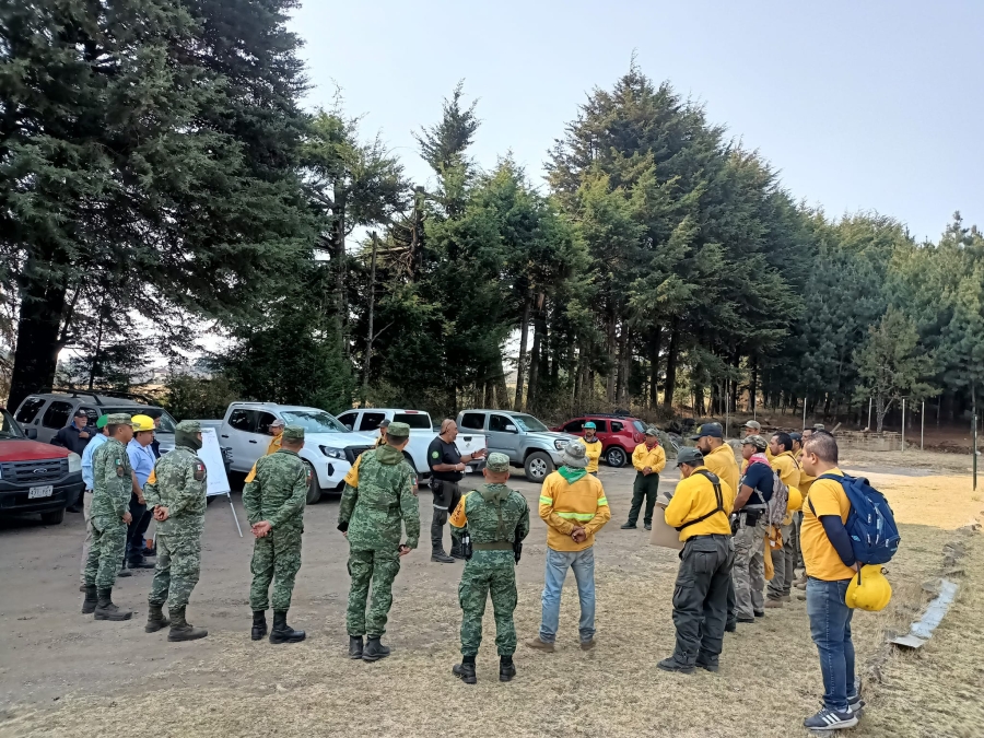 Reanudó EEMI atención integral del incendio forestal 'Lechuguillas' en Huitzilac