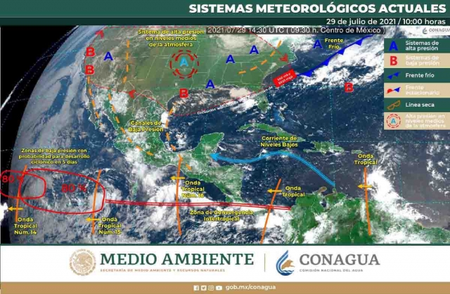 Las temperaturas máximas oscilarán entre los 25 y 36 °C.