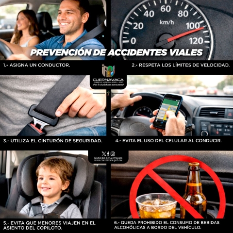 Cuernavaca refuerza medidas de seguridad vial durante vacaciones