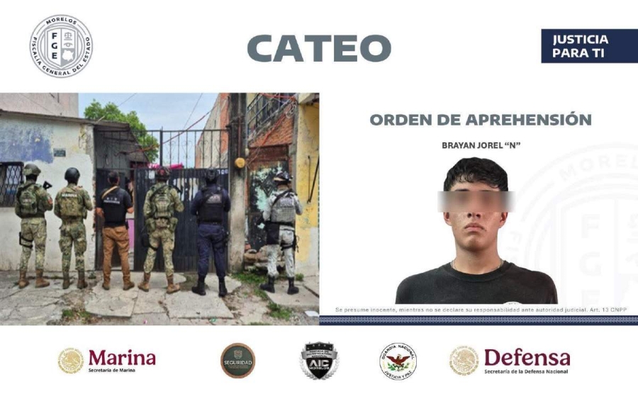 El individuo fue capturado durante un cateo.