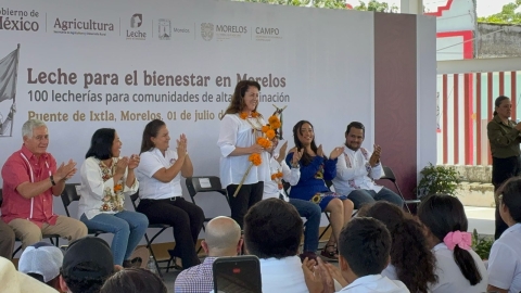 Preside gobernadora Margarita González Saravia inauguración de lechería comunitaria en Ahuehuetzingo