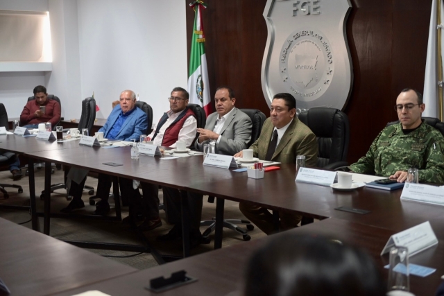 Encabeza Cuauhtémoc Blanco sesión de la Mesa de Coordinación Estatal para la Construcción de la Paz