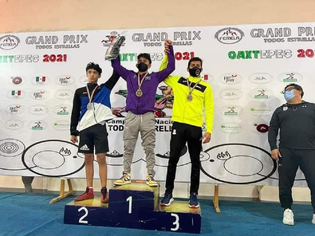 Johan García acaba de ser doble medallista en el Grand Prix &quot;Todos Estrellas&quot;, donde consiguió la presea de bronce en estilo olímpico y en grecorromano.