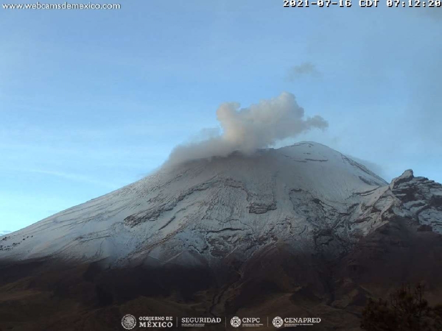 Reporte monitoreo volcán Popocatépetl