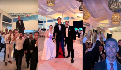 Una boda con temática de Cristiano Ronaldo se vuelve viral por su originalidad y detalles únicos