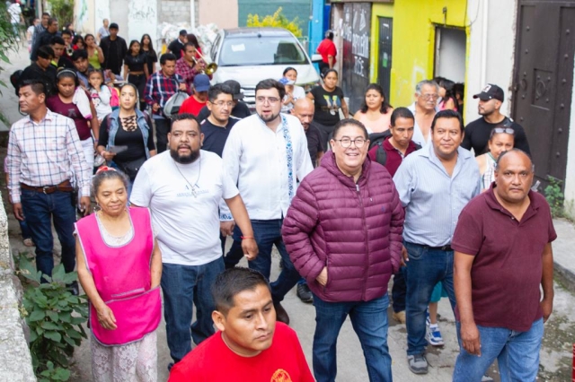 Coinciden Víctor Mercado y vecinos de Patios de la Estación en trabajar unidos para consolidar la transformación en Morelos