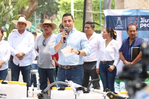 Entrega Jiutepec insumos y equipamiento a productores agropecuarios