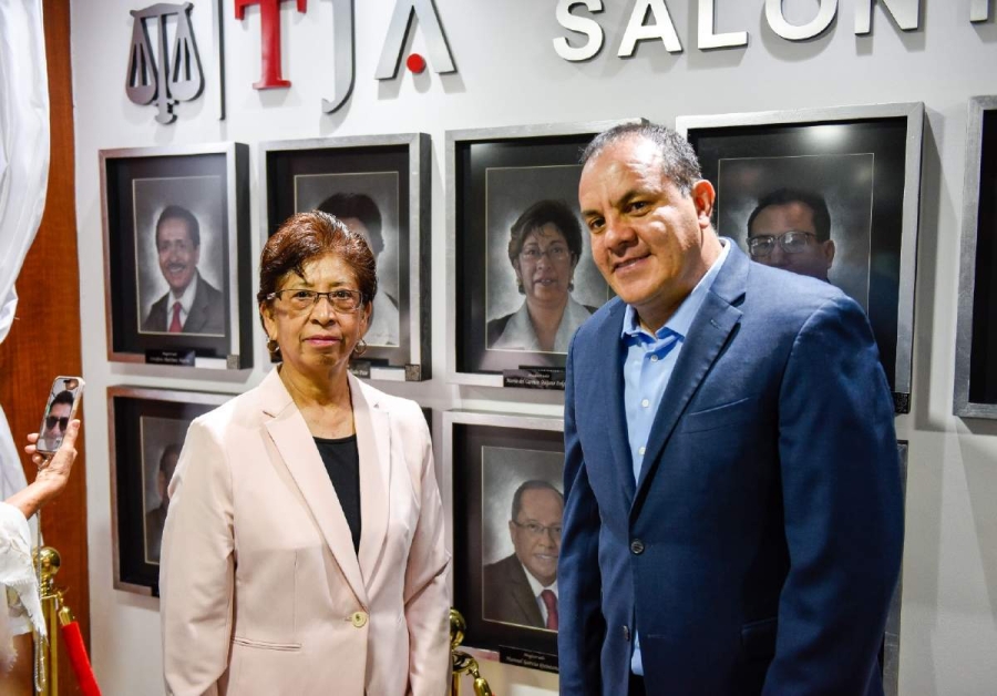 Atestigua Cuauhtémoc Blanco inauguración del muro de presidentes del Tribunal de Justicia Administrativa