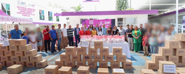 Entrega DIF Jiutepec m&aacute;s de 450 despensas a grupos vulnerables.