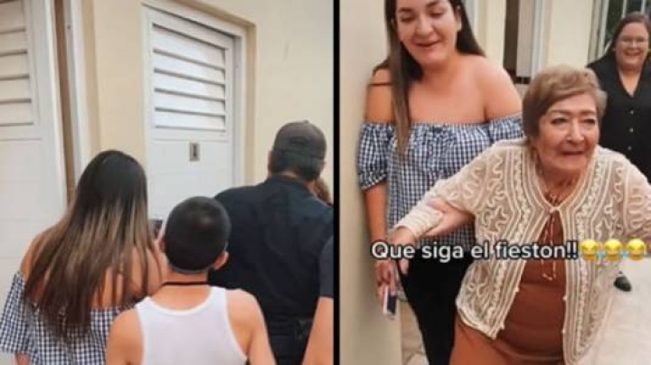 Abuelita se queda encerrada en el baño durante su fiesta