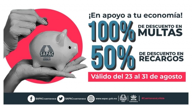 Anuncia SAPAC campaña de descuentos en multas y recargos