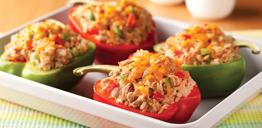 Cena ligera en 15 minutos: Pimientos Rellenos de Atún